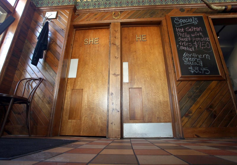 Tip Top Tavern bathroom doors